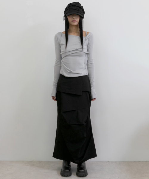Soi Draped Cap (FL-743_Black) thumbnail 11