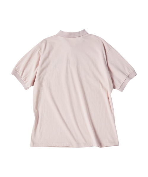 Untitled Crest Polo Crop Short Sleeve Pink thumbnail 4