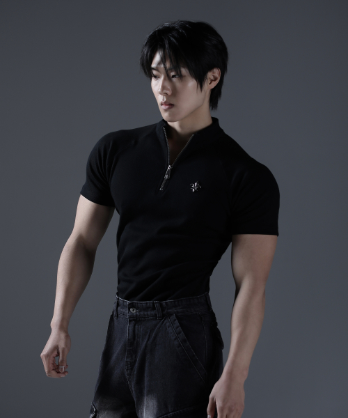 Kamid Antique Half-Zip Short Sleeve [Black] thumbnail 8