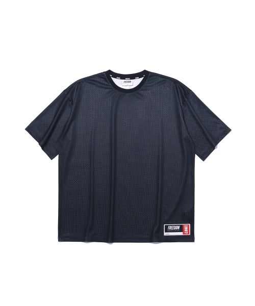 MUSINSA公式 | FREEDOM メッシュオーバーサイズバックプリントTシャツ