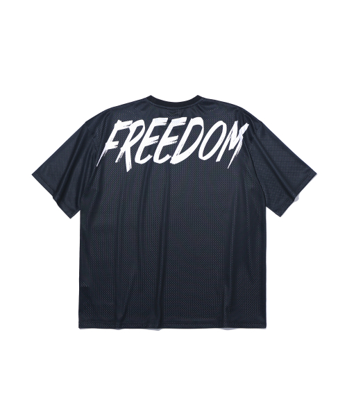MUSINSA公式 | FREEDOM メッシュオーバーサイズバックプリントTシャツ