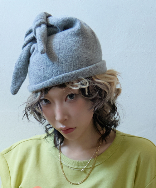 Tie Loop Beanie_Grey thumbnail 2