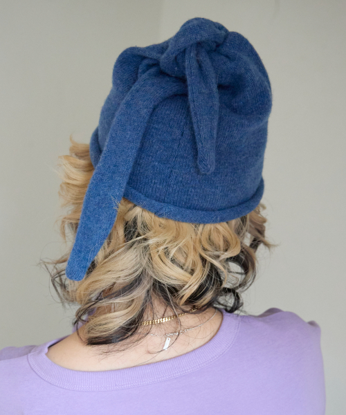 Tie Loop Beanie - Blue thumbnail 3
