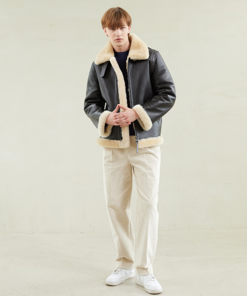 Dark Brown Shearling Jacket thumbnail 2