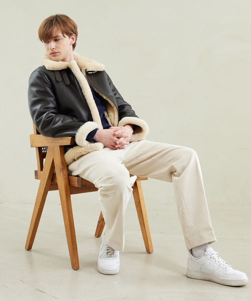 Dark Brown Shearling Jacket thumbnail 5