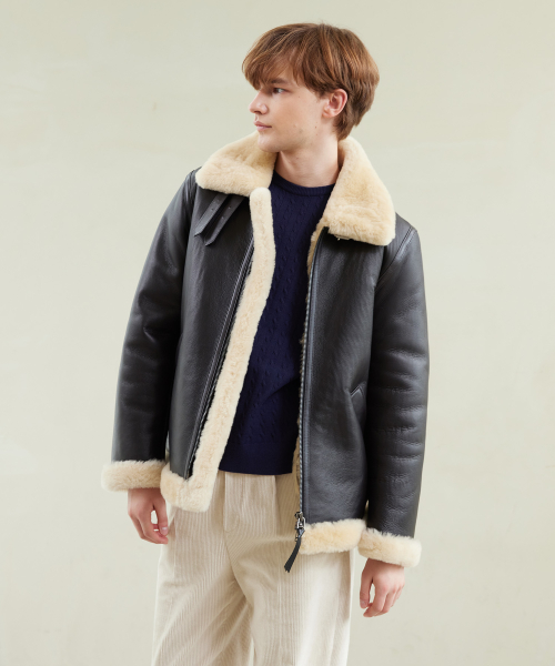 Dark Brown Shearling Jacket thumbnail 6