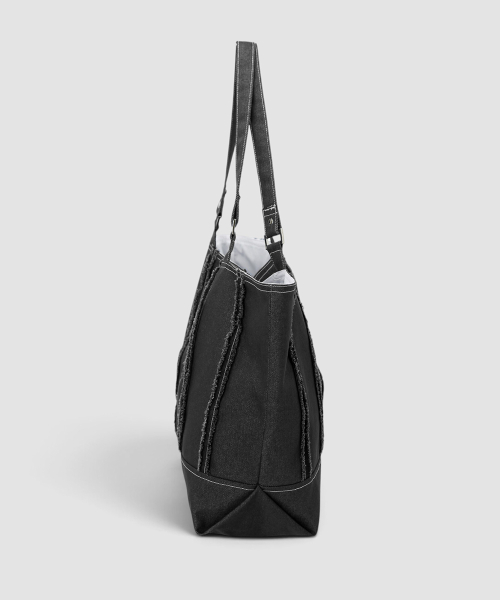 Fringe Line Big Bobu Shoulder Bags _ [Black] thumbnail 4