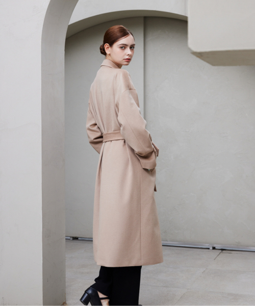 Drop-Shoulder Oversized Cashmere Coat thumbnail 4