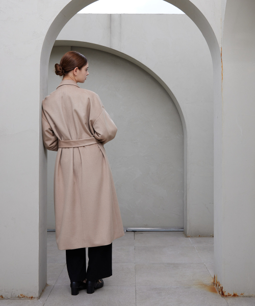 Drop-Shoulder Oversized Cashmere Coat thumbnail 5