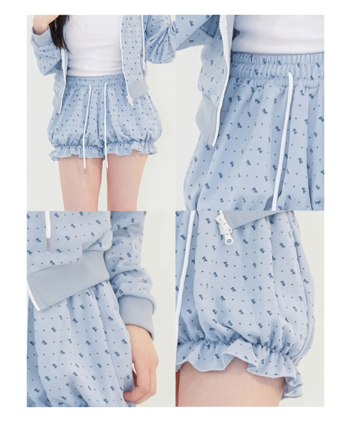 Ribbon Pumpkin Shorts in Blue thumbnail 5