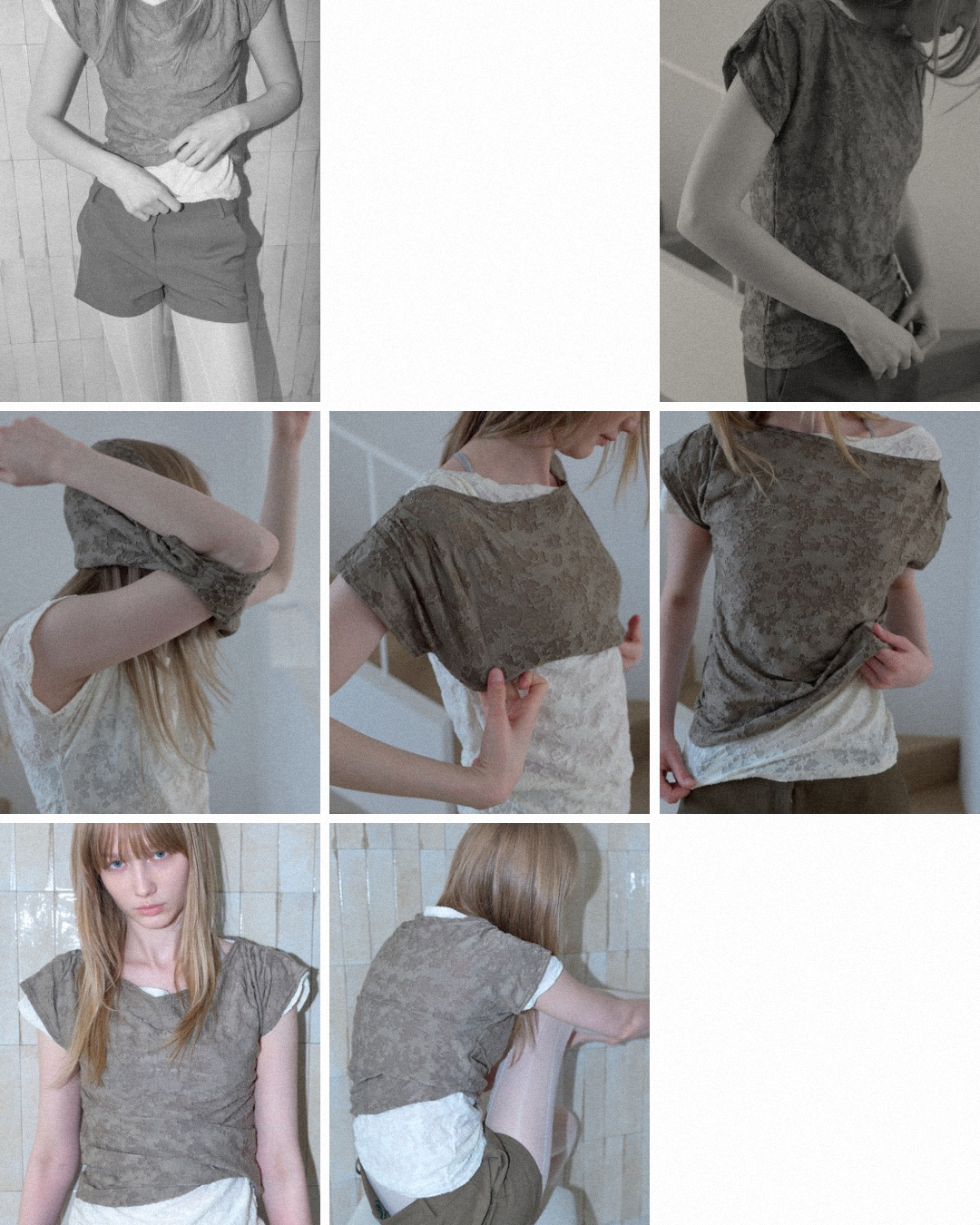 JACQUARD COWL-NECK TOP_IVORY - 2 COLORS IVORY