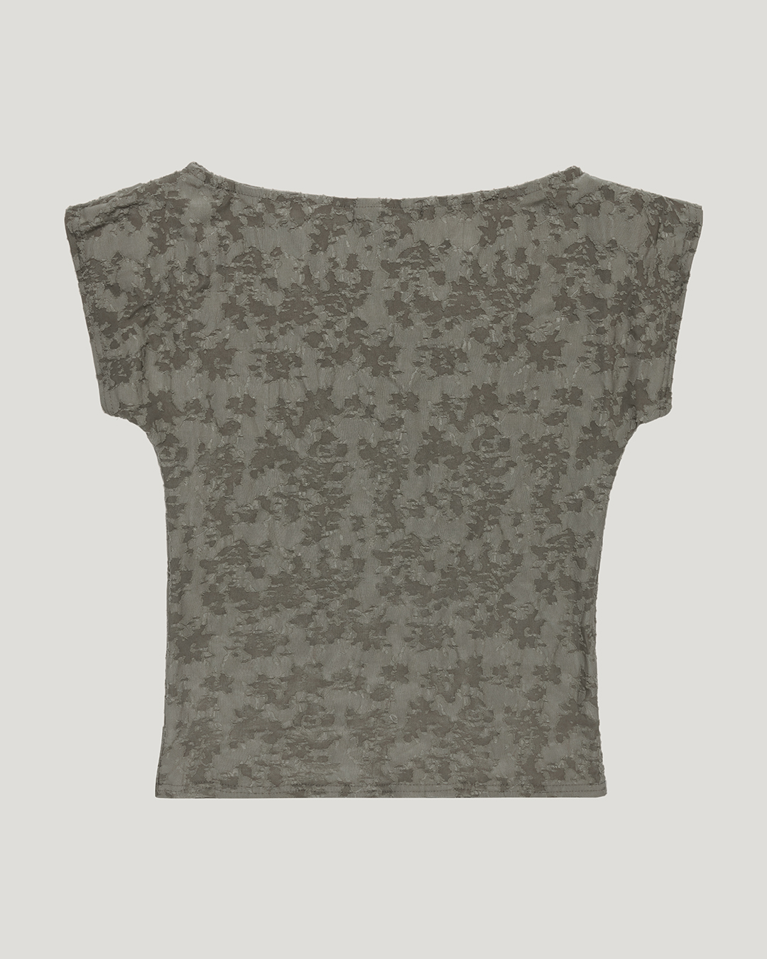 JACQUARD COWL-NECK TOP_IVORY - 2 COLORS KHAKI