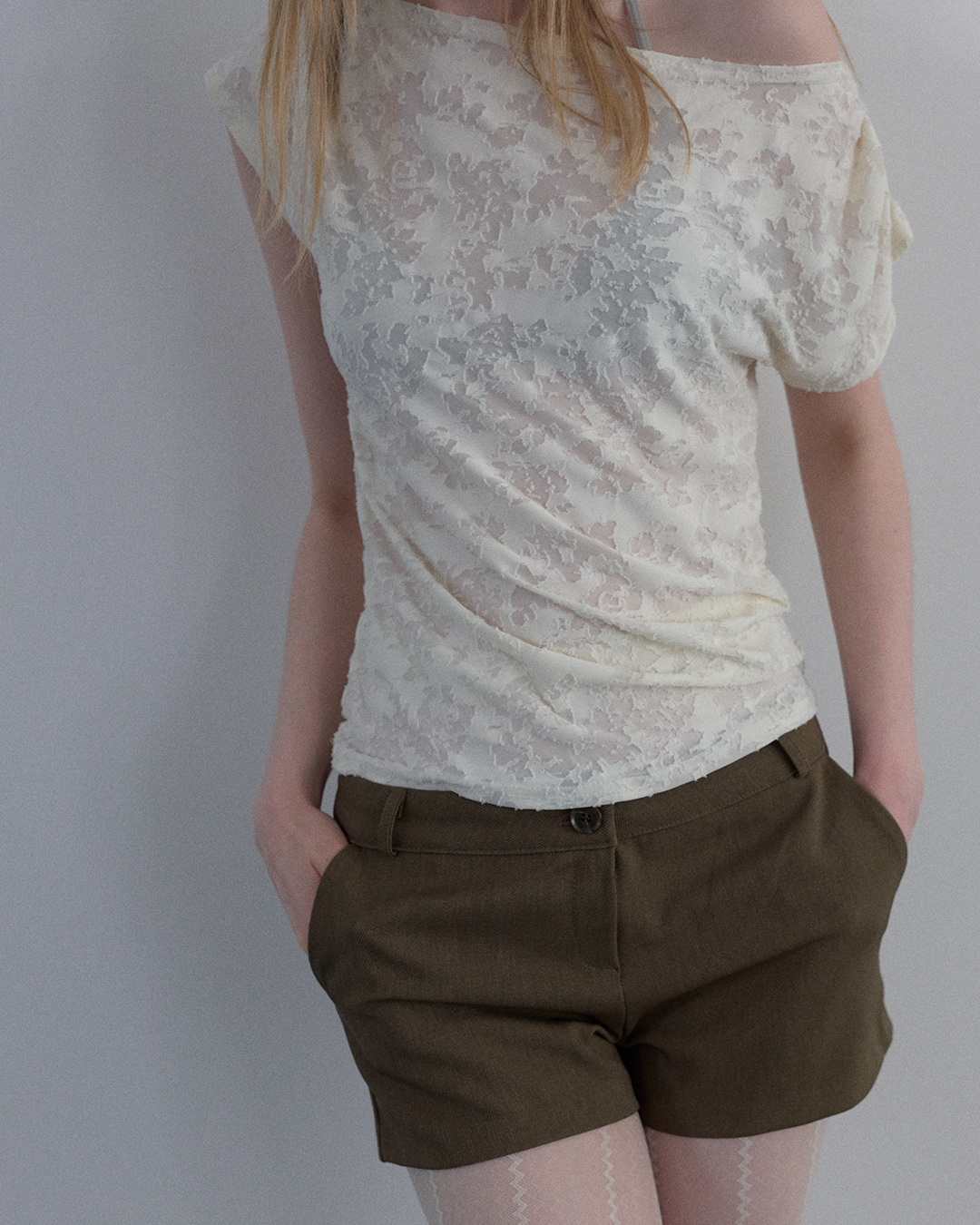 JACQUARD COWL-NECK TOP_IVORY - 2 COLORS IVORY