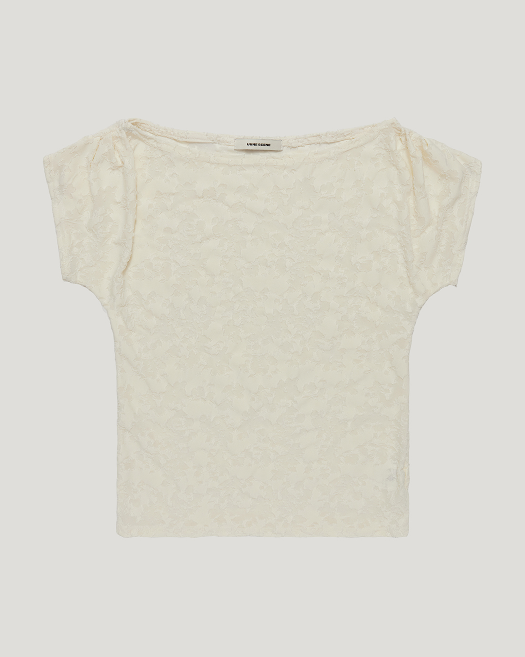 JACQUARD COWL-NECK TOP_IVORY - 2 COLORS IVORY