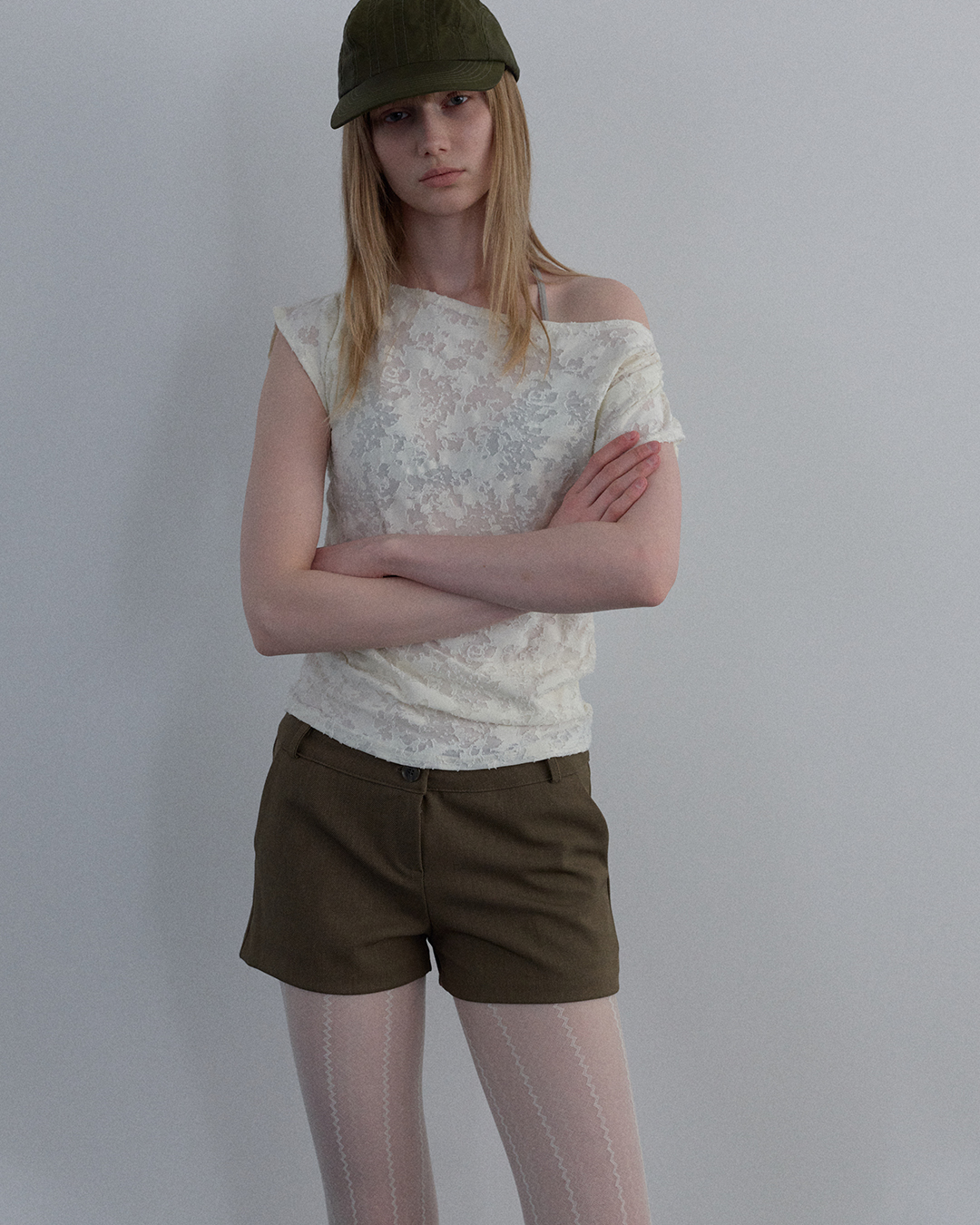 JACQUARD COWL-NECK TOP_IVORY - 2 COLORS IVORY