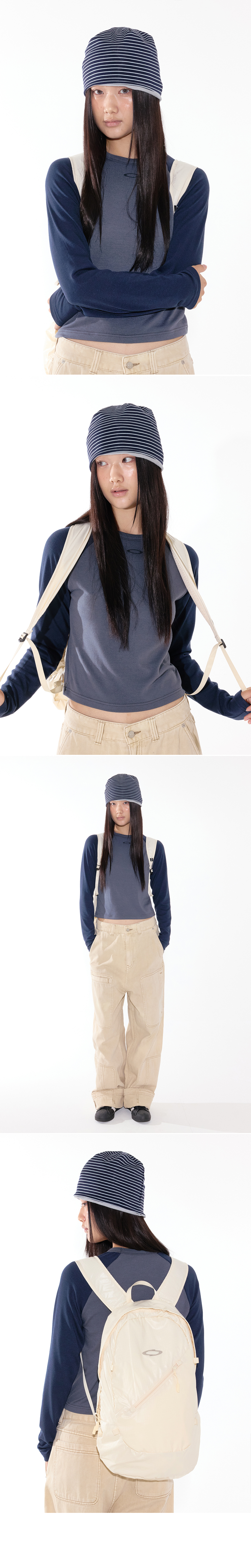 REVERSIBLE LOGO BEANIE - 3 COLORS PINK