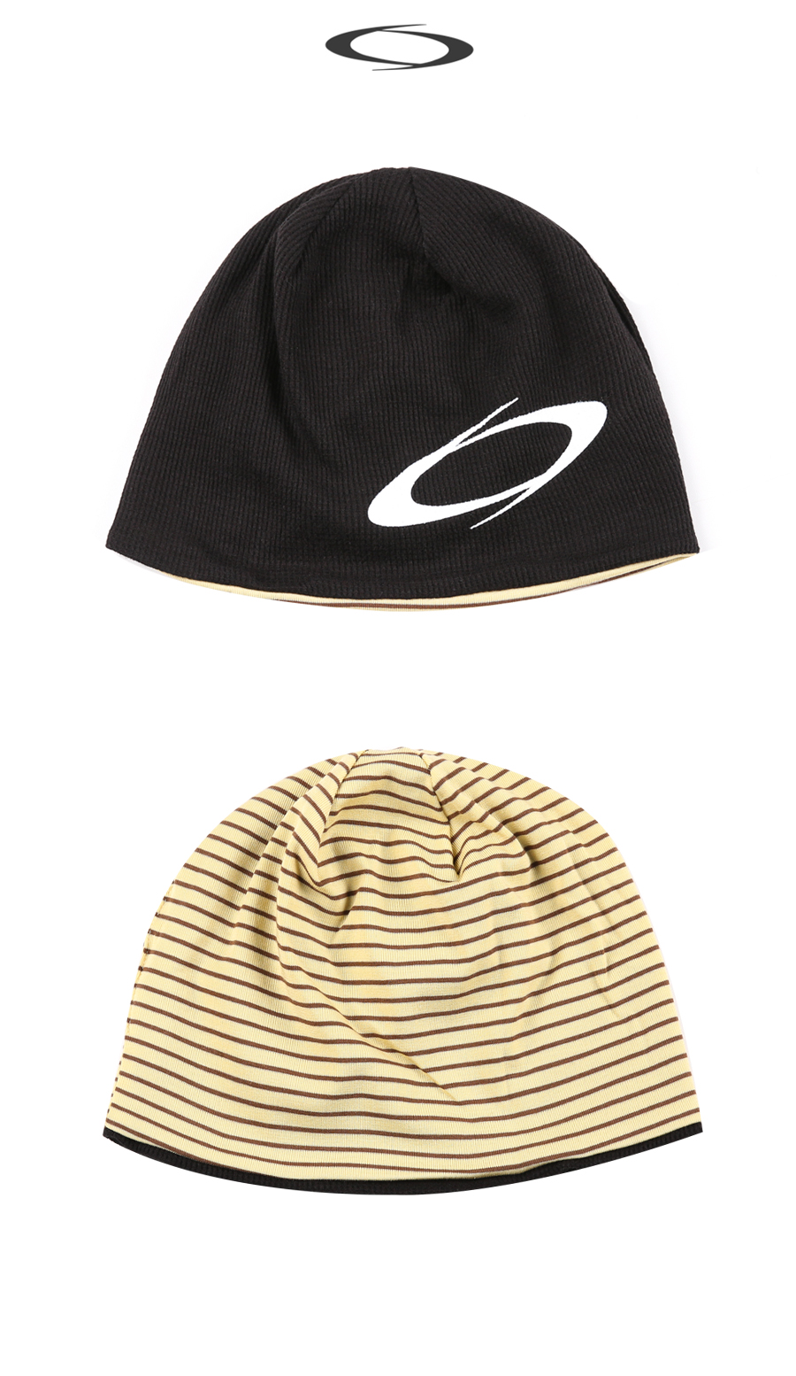 REVERSIBLE LOGO BEANIE - 3 COLORS BLACK