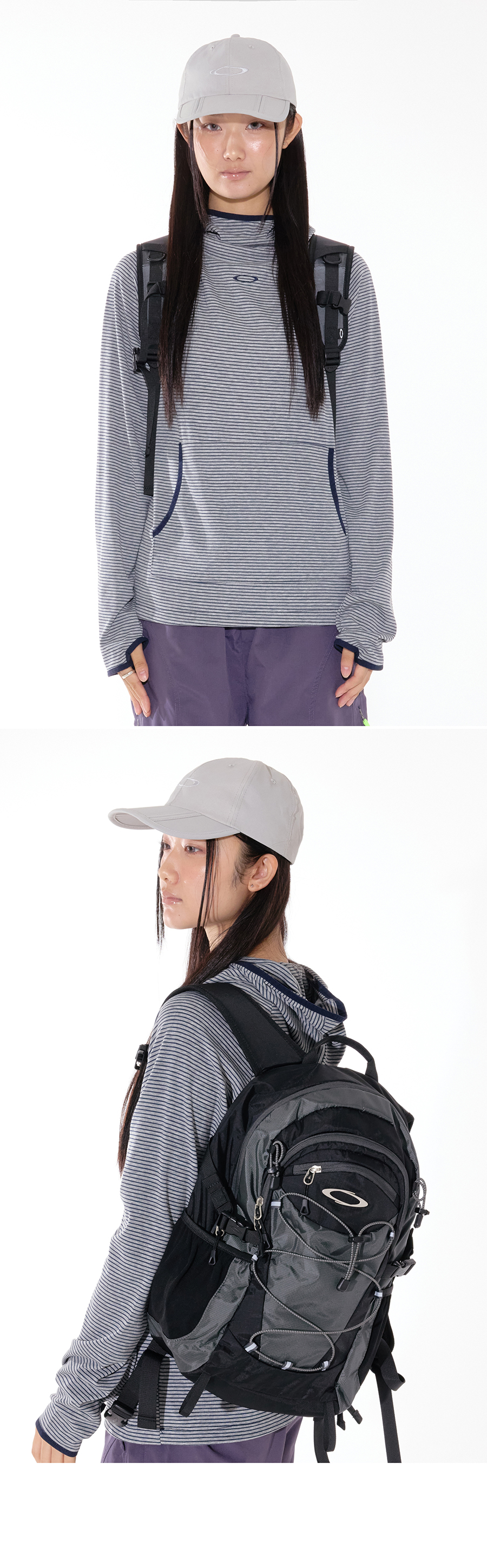 HIGH NECK WARMER HOODIE - 2 COLORS GREY
