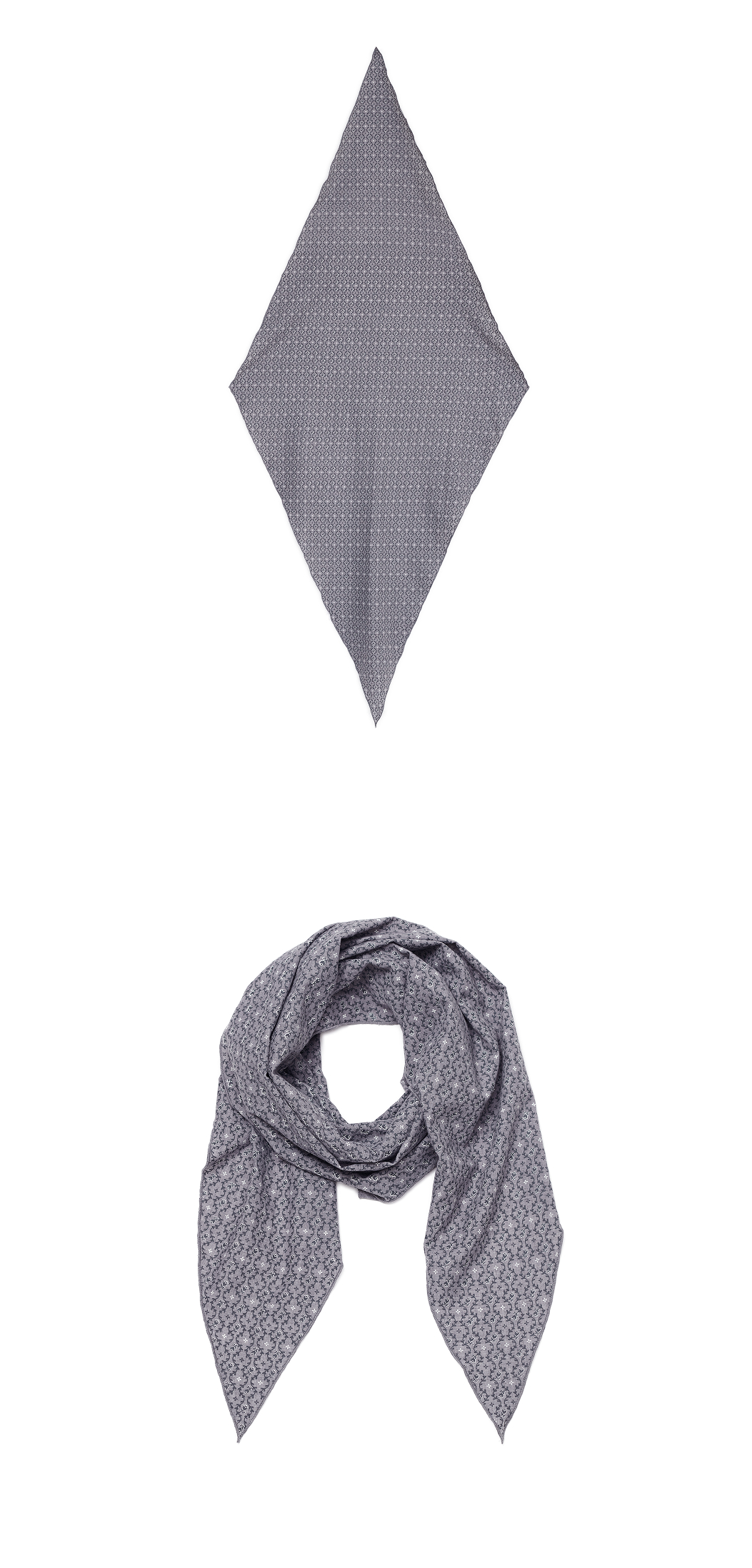 FLOWER SCARF - 2 COLORS PURPLE