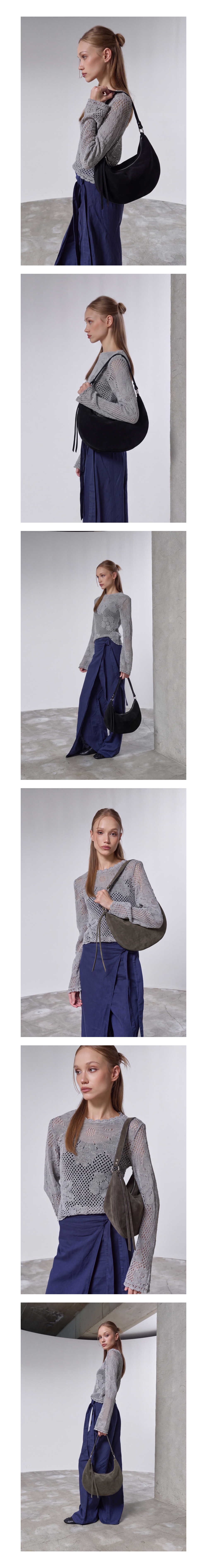 HALF MOON TASSEL BAG - 4 COLORS 