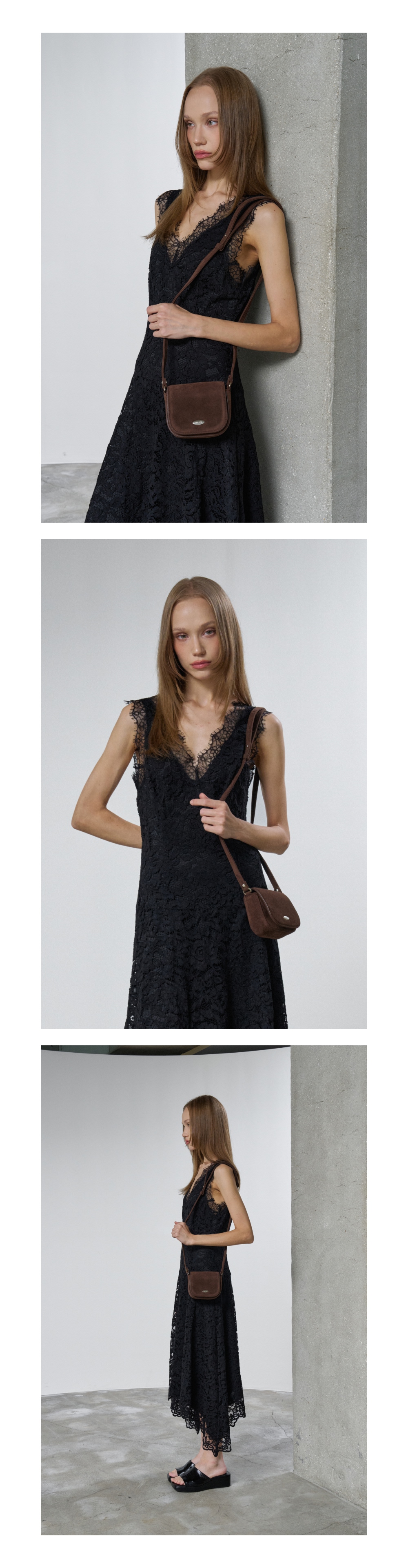 COCO MINI CROSSBODY BAG - 3 COLORS SUEDE BROWN