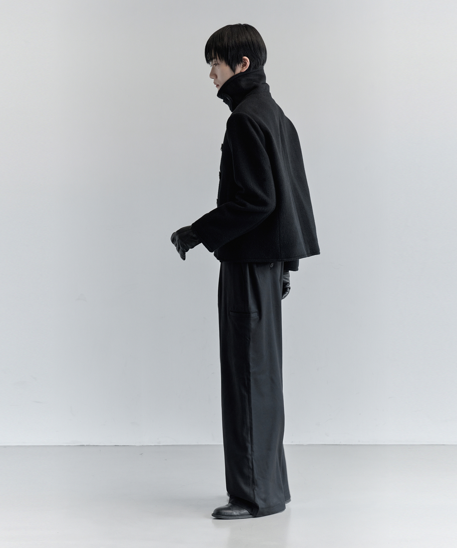 MUSINSA | KIRYU PEA COAT (BLACK)