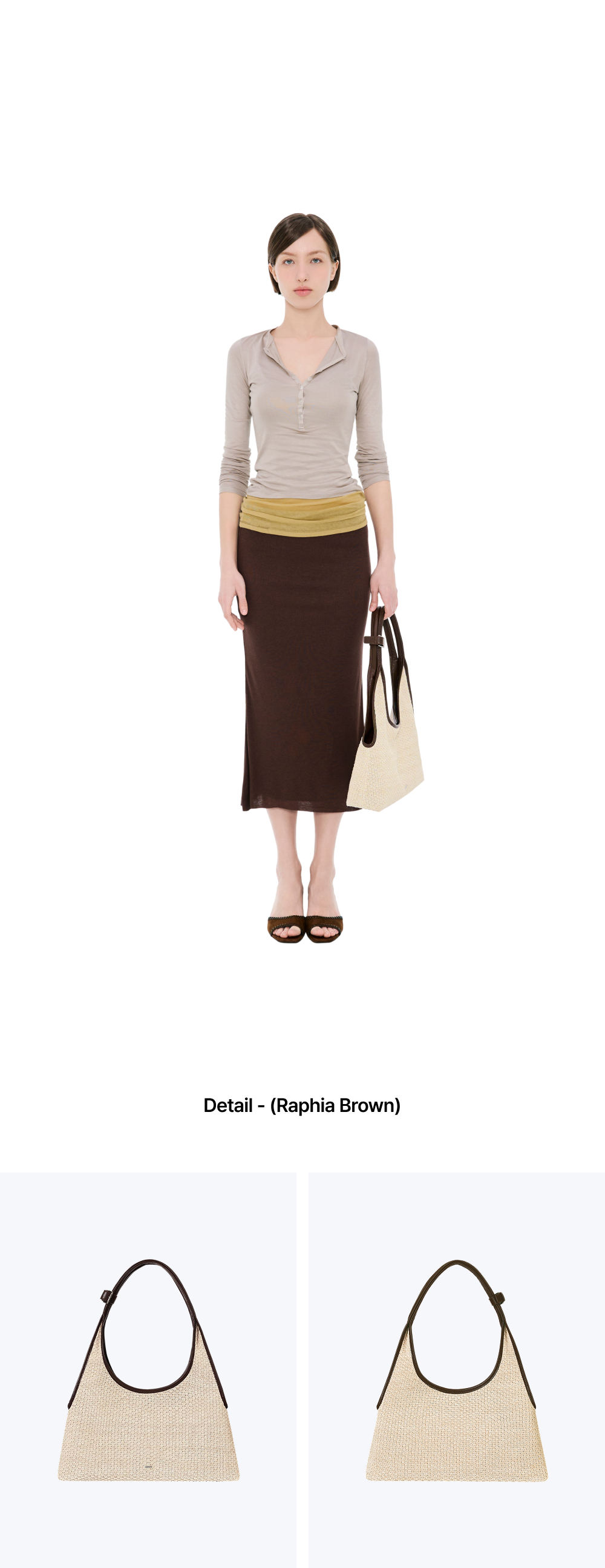 RINGO BAG MINI - 2 COLORS RAFFIA BROWN