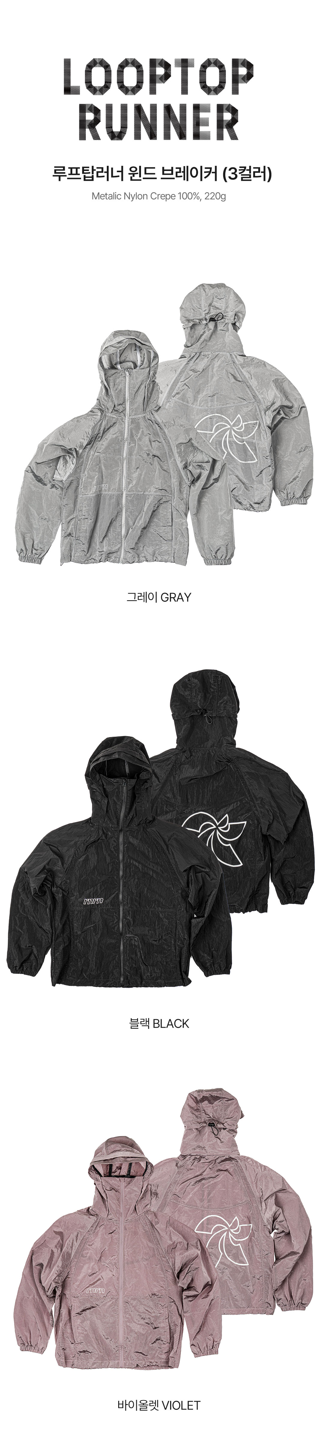WINDBREAKER - 4 COLORS BLACK