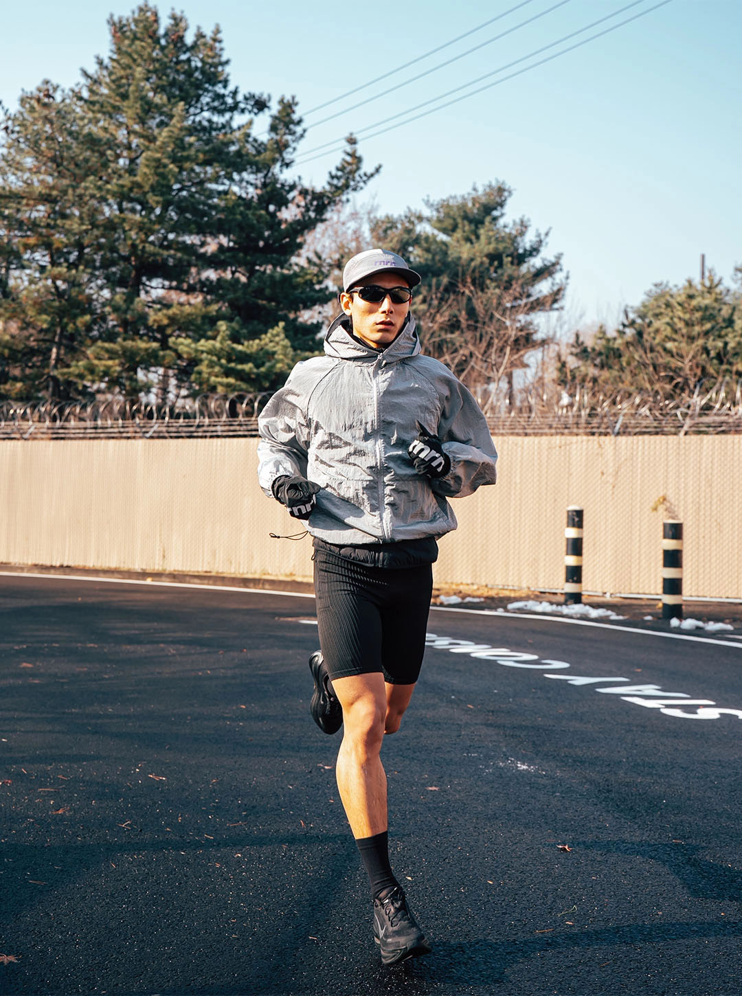 TRACK SHELL RUNNING CAP - 5 COLORS BLACK