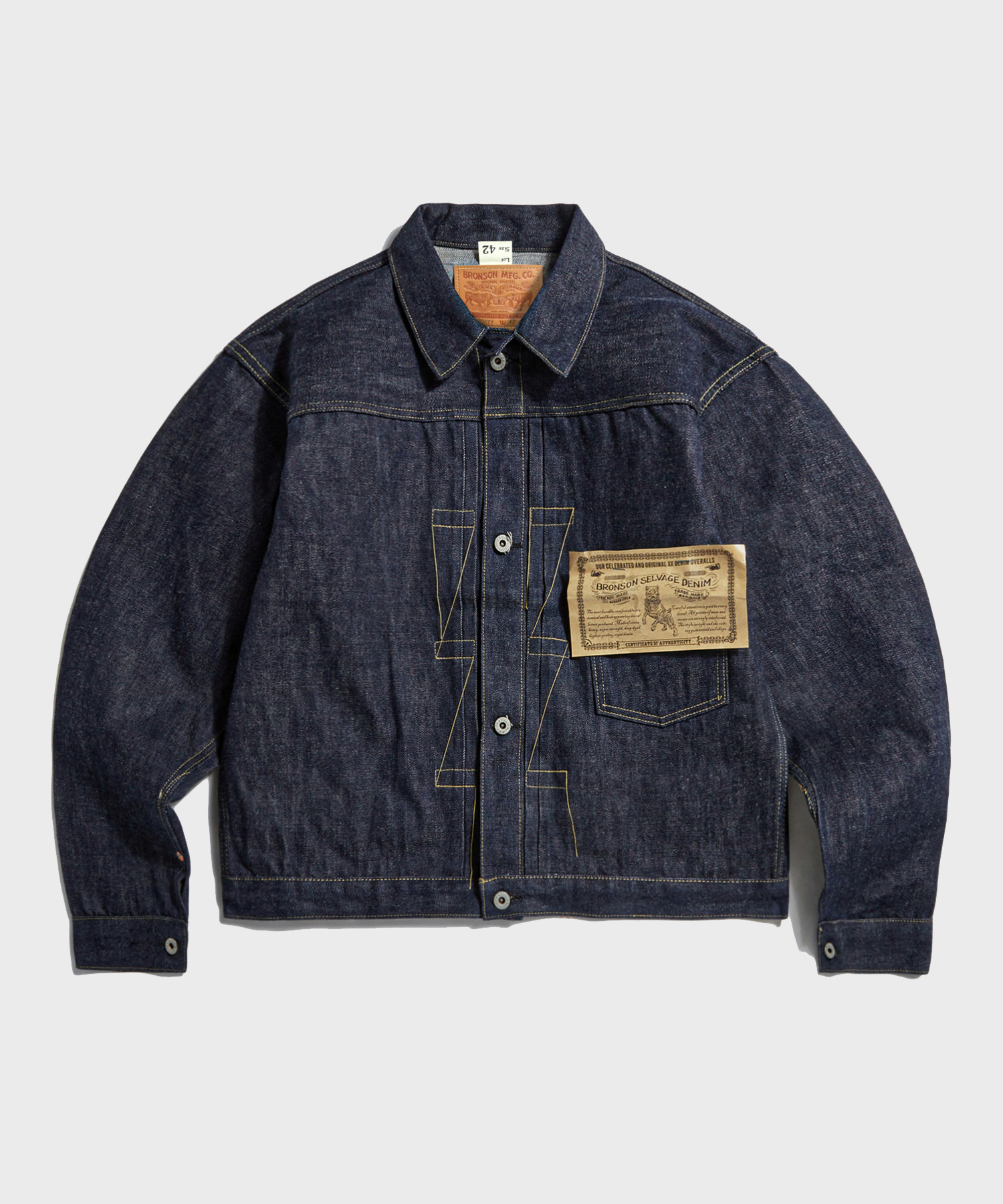 브론슨(BRONSON) Lot 44806XX WWII Type 1 Selvedge Denim Jacket
