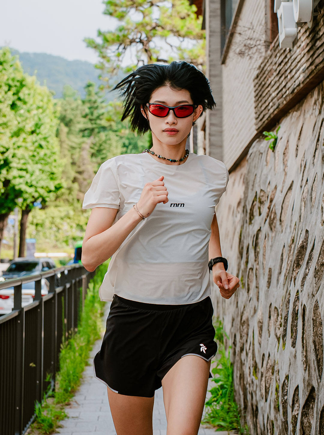 SHORT SLEEVE RUNNING TEE - 4 COLORS IVORY