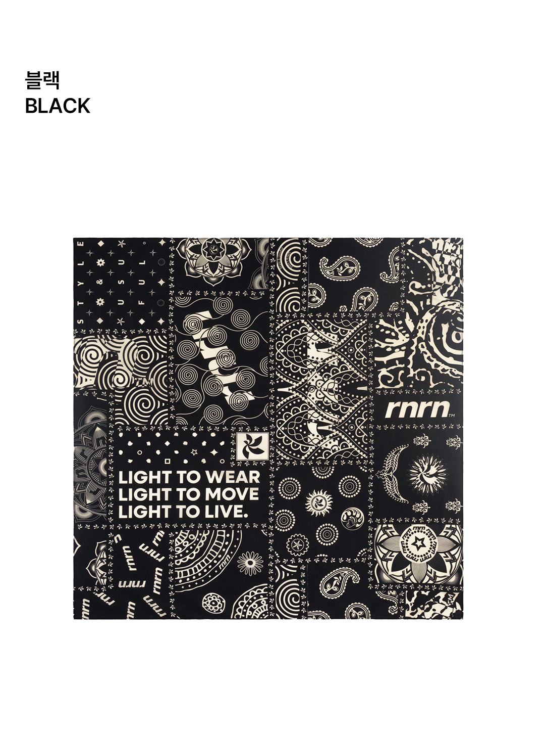 BANDANA - 3 COLORS 001 BLACK