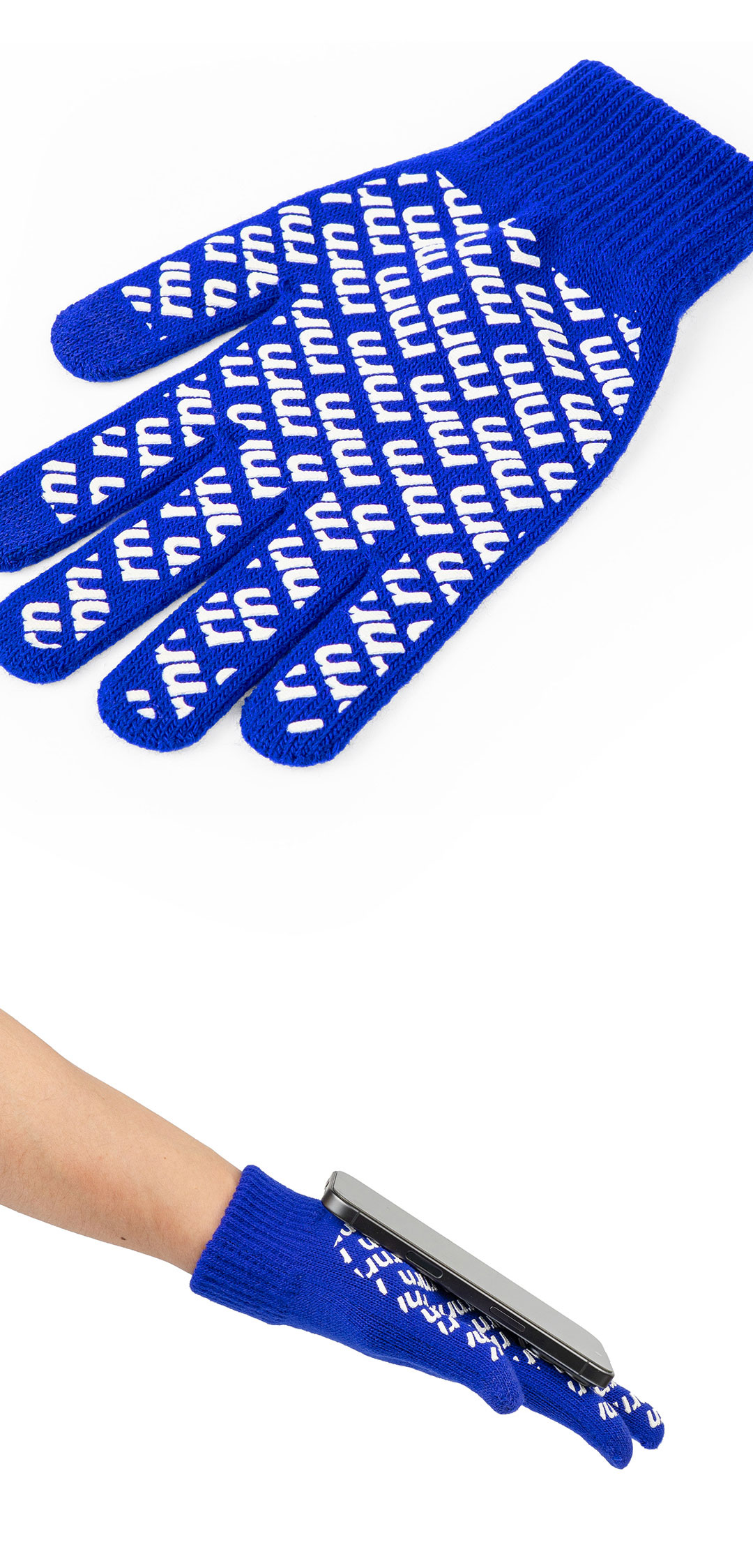 KNIT GLOVES - 2 COLORS BLUE