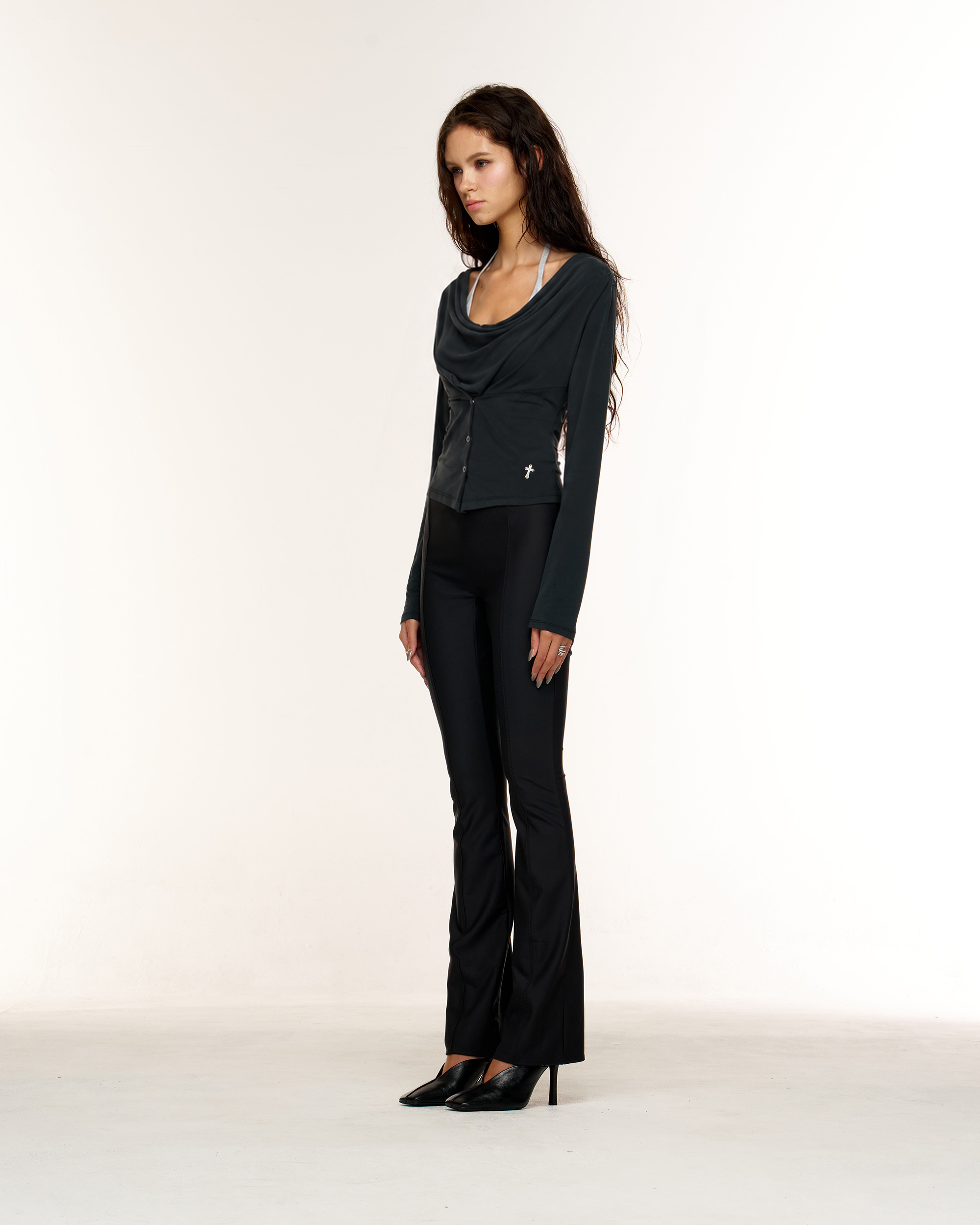 ECRU COWL TOP - 3 COLORS BLACK