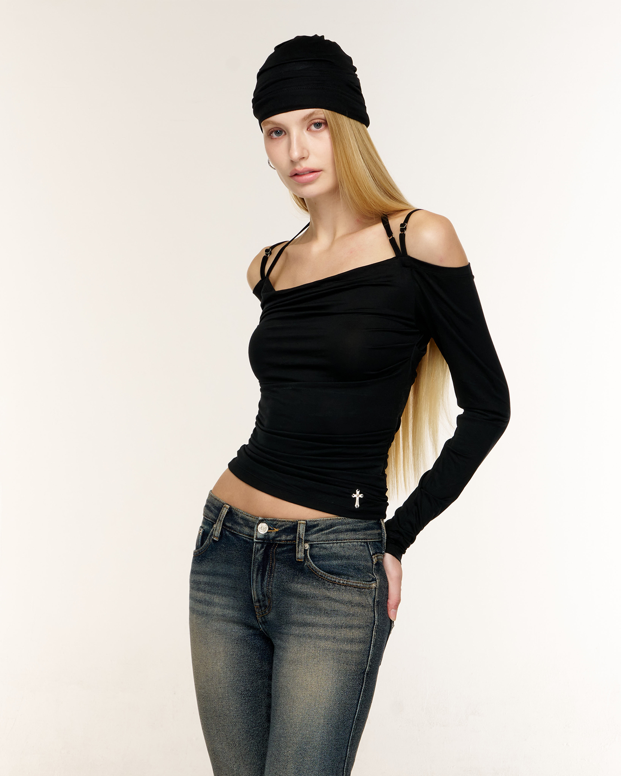 VELA OFF-SHOULDER TOP - 2 COLORS BLACK