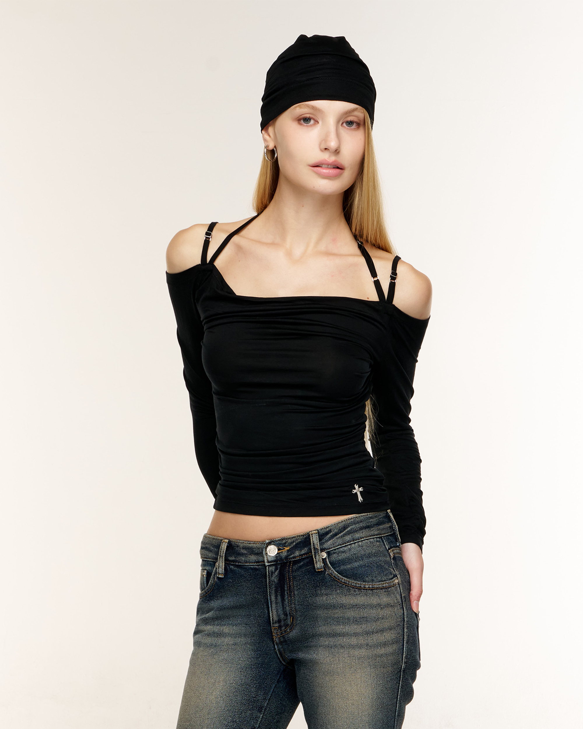 VELA OFF-SHOULDER TOP - 2 COLORS BLACK