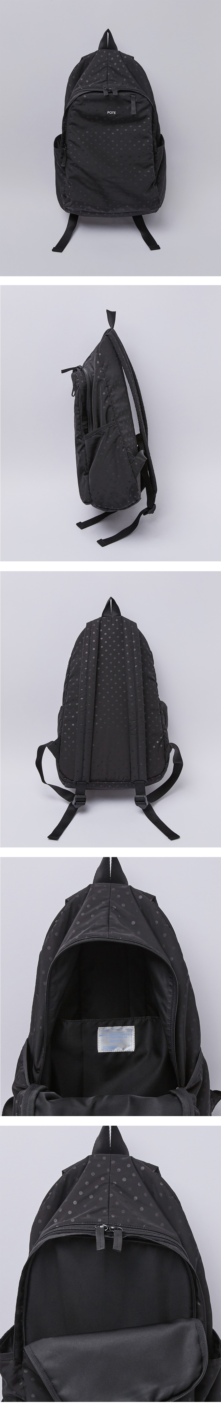 MUSINSA公式 | POTE 0002 HideSlot Classic Backpack_Dot Black