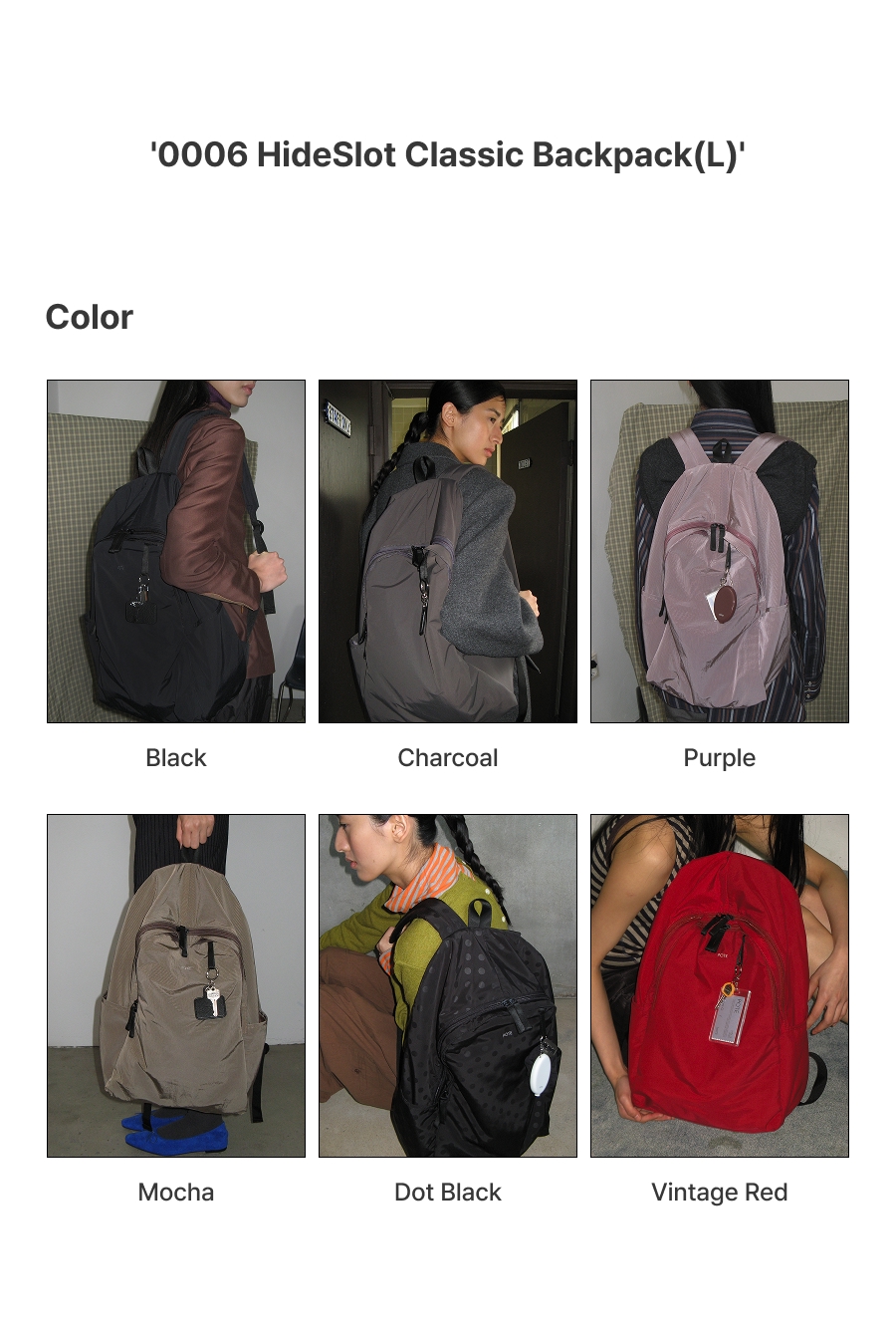 MUSINSA公式 | POTE 0006 HideSlot Classic Backpack (L)_Black