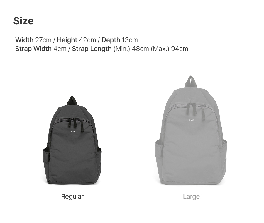 MUSINSA公式 | POTE 0002 HideSlot Classic Backpack_Dot Black