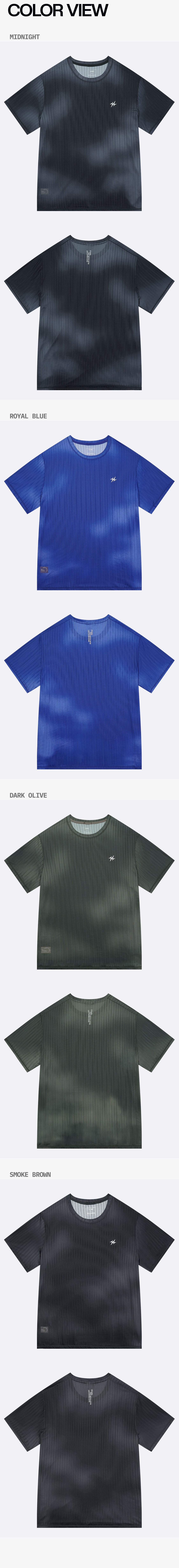 TECH DYE PERFORMANCE RUNNING SHORT SLEEVE T-SHIRT - 3 COLORS 