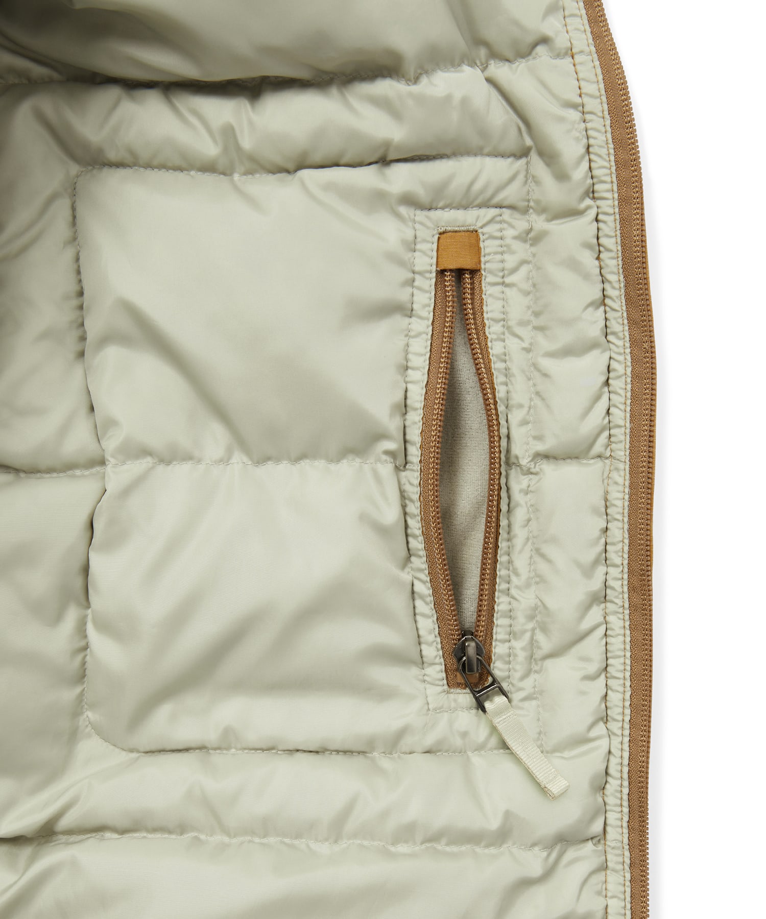 Washed Down Puffer Jacket Orange