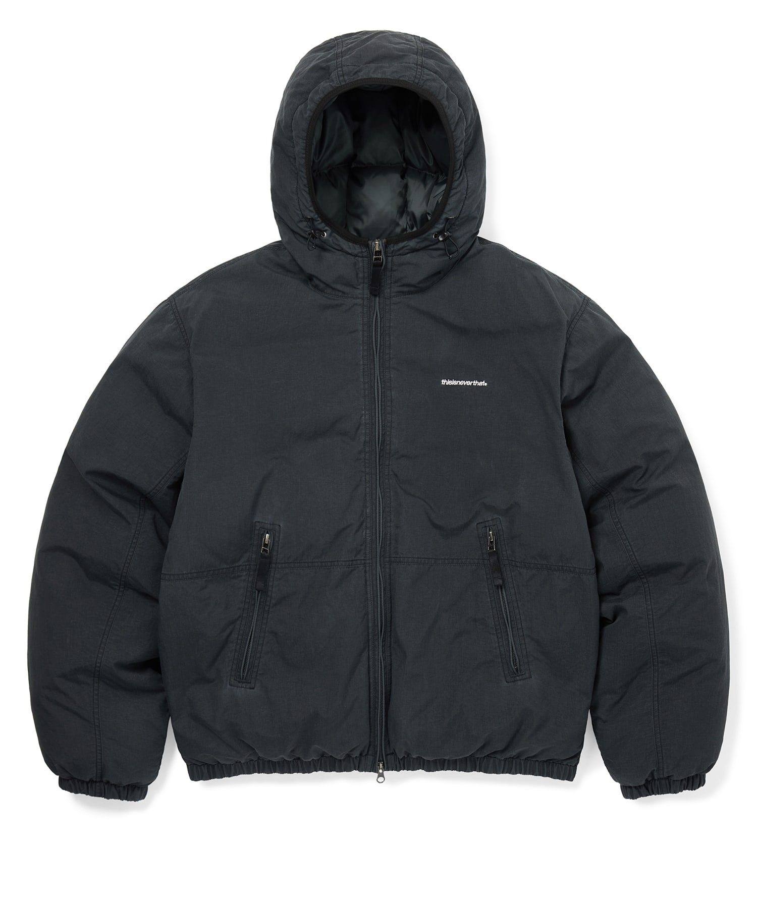 Washed Down Puffer Jacket Black