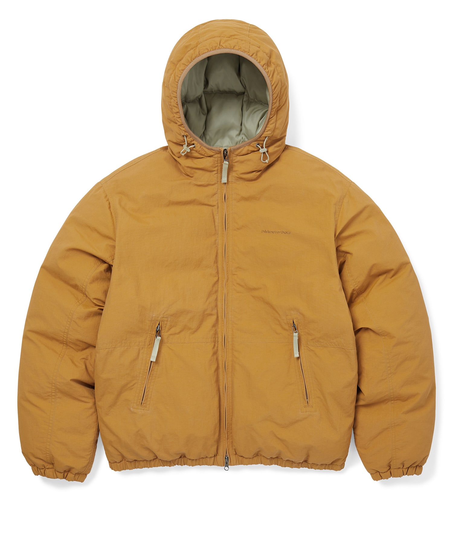 Washed Down Puffer Jacket Orange