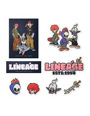 [리니지 X 꼼파뇨] 빅 데코스티커 세트 사은품 이미지