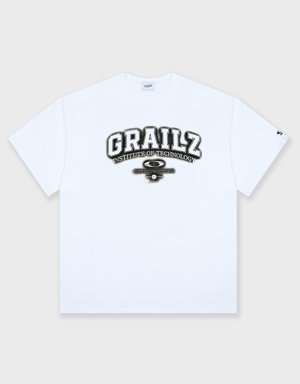 사은품 - [그레일즈 라이브 사은품] 그레일즈 컬리지 로고 티셔츠 - 화이트