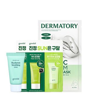 구달 어성초 히알루론 수딩크림10ml + 구달 선크림 2종 듀오샤셰 2EA +더마토리 밴드마스크 1매 사은품 이미지