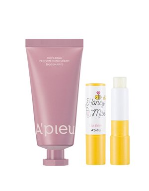 어퓨 허니앤밀크영양립밤+과즙팡핸드크림(로즈마리)_J108682 사은품 이미지
