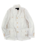 LINEN FOUR BOTTON JAKET WHITE