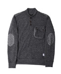 SHAWL COLLAR KNIT GRAY