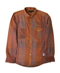 SUEDE CHECK SHIRT MUSTARD